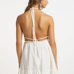 B-WARE IZIA DAMEN KLEID GR.L FARBE WEISS