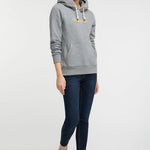 B-WARE SCHMUDDELWEDDA DAMEN KAPUZENPULLOVER GR.S FARBE GRAU MELANGE