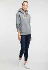 B-WARE SCHMUDDELWEDDA DAMEN KAPUZENPULLOVER GR.S FARBE GRAU MELANGE