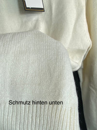B-WARE FAINA DAMEN STRICKJACKE GR.M/L FARBE WOLLWEISS