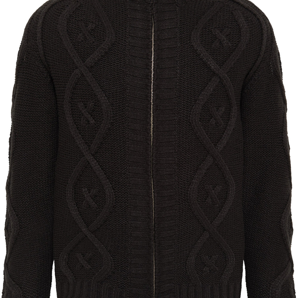 B-WARE DREIMASTER VINTAGE HERREN STRICKJACKE Gr.L Farbe Schwarz