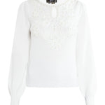 B-WARE FAINA DAMEN STRICKPULLOVER GR.M/L FARBE WEISS