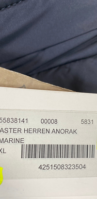 B-WARE DREIMASTER HERREN ANORAK Gr. XL Farbe Marine