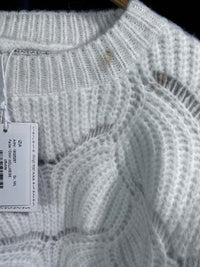 B-WARE IZIA DAMEN STRICKPULLOVER GR.M/L FARBE WOLLWEISS