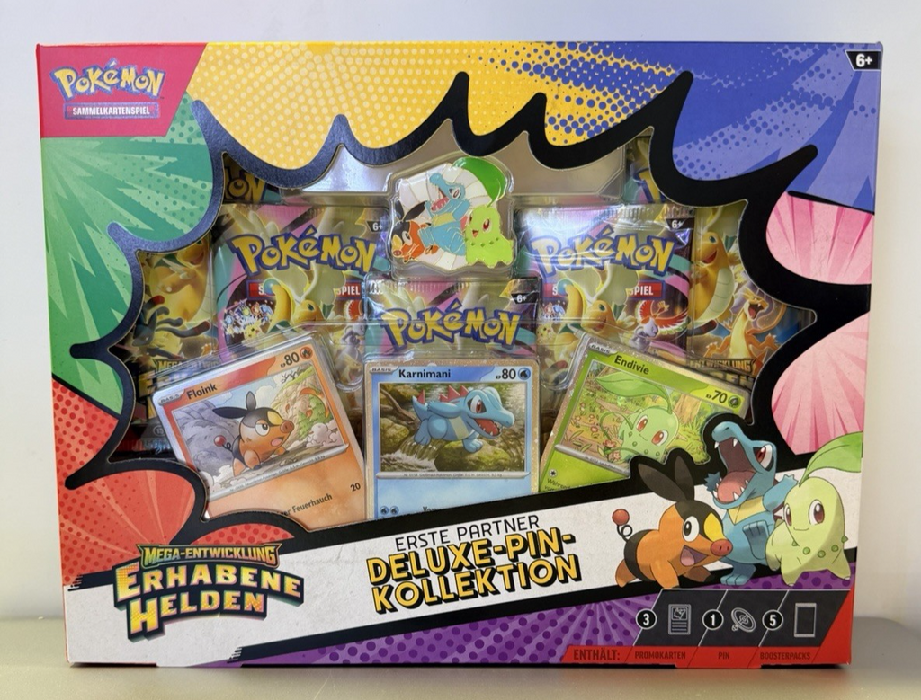 Pokémon- Erhabene Helden Deluxe-Pin-Kollektion Mega-Entwicklung