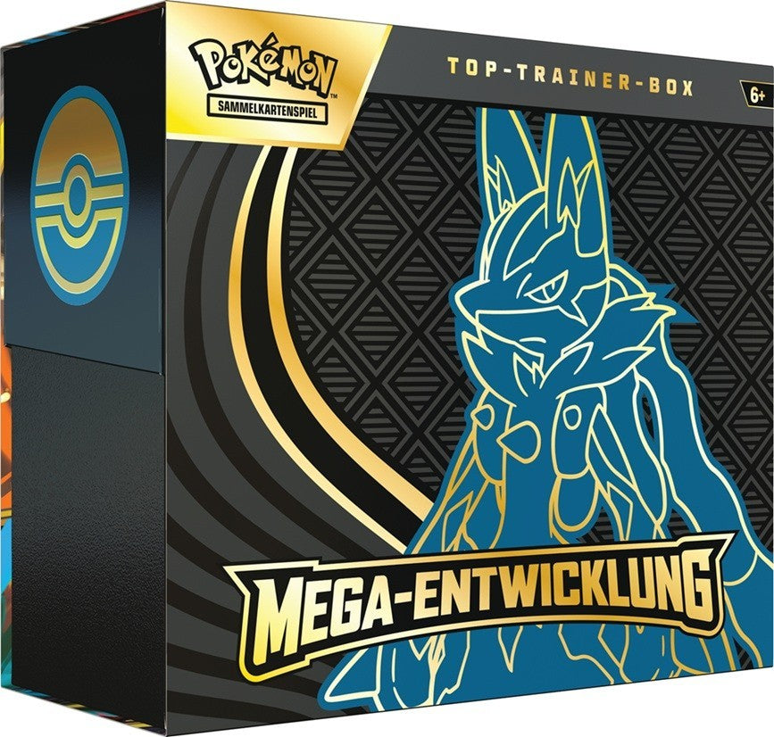 Mega-Entwicklung Lucario Top-Trainer Box |  Deutsch | NEU | OVP |  Pokémon