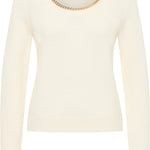 B-WARE FAINA DAMEN STRICKPULLOVER Gr. M/L Farbe Weiss