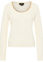 B-WARE FAINA DAMEN STRICKPULLOVER Gr. M/L Farbe Weiss