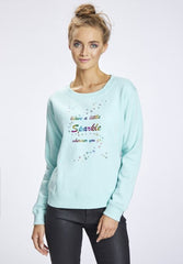 B-WARE MYMO DAMEN SWEATER GR.L FARBE MINZE