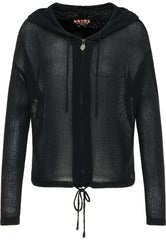 B-WARE MYMO ROCKS DAMEN STRICKJACKE Gr. XS/S Farbe Schwarz