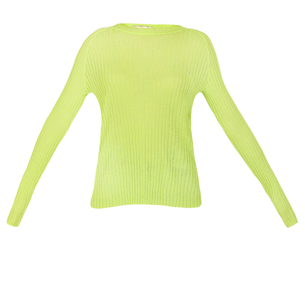 B-WARE MYMO DAMEN PULLOVER Gr.M/L Farbe Neon Grün
