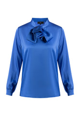 B-WARE FAINA DAMEN BLUSE Gr. XL Farbe Royalblau