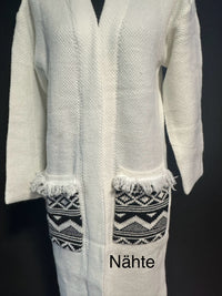 B-WARE IZIA DAMEN OFFENER STRICK CARDIGAN Gr.XS/S FARBE WOLLWEISS
