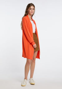 B-WARE IZIA DAMEN OFFENER STRICK CARDIGAN GR.M/L FARBE ORANGE