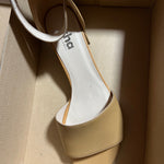 B-WARE usha WHITE LABEL Damen Leder Sandaletten Gr. 40 Farbe Beige