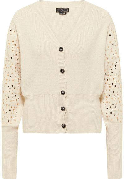 B-WARE FAINA DAMEN STRICKJACKE GR. XS/S FARBE CHAMPAGNER