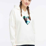 B-WARE MYMO DAMEN KAPUZENPULLOVER GR.XS FARBE WEISS