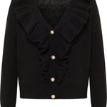 B-WARE FAINA DAMEN STRICKJACKE GR. XS/S FARBE SCHWARZ