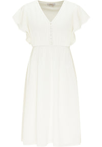 B-WARE USHA FESTIVAL DAMEN SOMMERKLEID Gr. L Farbe Wollweiss