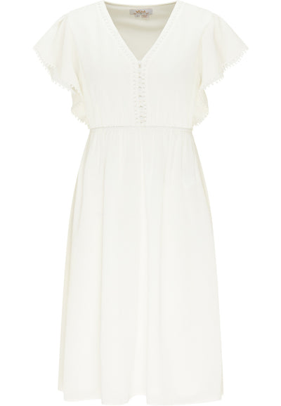 B-WARE USHA FESTIVAL DAMEN SOMMERKLEID Gr. L Farbe Wollweiss