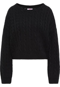 B-WARE MYMO DAMEN STRICKPULLOVER GR.XL/XXL FARBE SCHWARZ