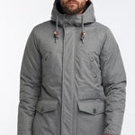 B-WARE DREIMASTER HERREN PARKA Gr. L Farbe Grau Melange