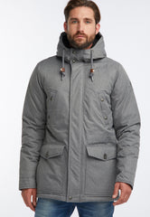 B-WARE DREIMASTER HERREN PARKA Gr. L Farbe Grau Melange