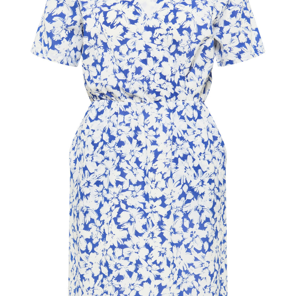 B-WARE FAINA DAMEN KLEID Gr. S Farbe Blau Weiss