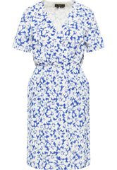 B-WARE FAINA DAMEN KLEID Gr. S Farbe Blau Weiss