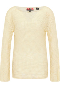 B-WARE MYMO ROCKS DAMEN PULLOVER Gr. M/L Farbe Beige