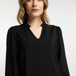 B-WARE DREIMASTER KLASSIK DAMEN LANGARMKLEID GR.L FARBE SCHWARZ