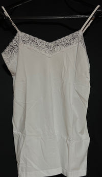 B-WARE DreiMaster Klassik Damen Top mit Spitze Gr. L Farbe Weiss