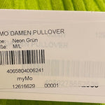 B-WARE MYMO DAMEN PULLOVER Gr.M/L Farbe Neon Grün