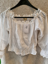 B-WARE MYMO DAMEN BLUSE Gr.M Farbe Weiss