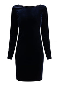 B-WARE FAINA DAMEN KLEID GR.XS FARBE DUNKELMARINE