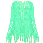 B-WARE MYMO DAMEN STRICKJACKE Gr.XS/S Farbe NEON GRÜN