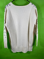B-WARE FAINA DAMEN STRICKPULLOVER Gr. M/L Farbe Wollweiss Silber