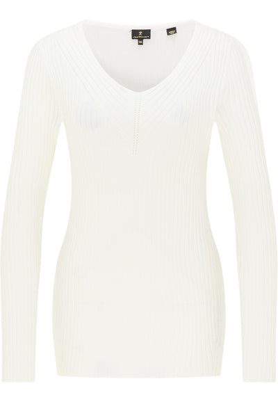 B-WARE DREIMASTER KLASSIK DAMEN PULLOVER Gr. XS/S Farbe WOLLWEISS