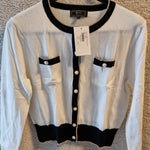 B-WARE FAINA DAMEN STRICKJACKE Gr.M/L Farbe WEISS