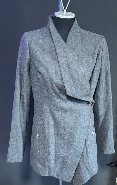 Musterware/Einzelstück DAMEN DREIMASTER KURZMANTEL GR:S FARBE GRAU-MELANGE