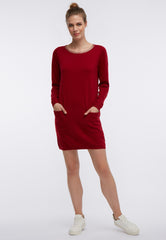 B-WARE DREIMASTER DAMEN KLEIDER Gr. L Farbe Dunkelrot