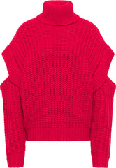 B-WARE FAINA DAMEN STRICKPULLOVER Gr.M/L FARBE ROT