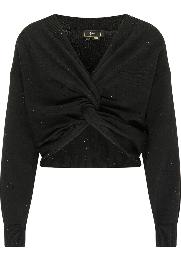 B-WARE FAINA DAMEN STRICKPULLOVER Gr. M/L Farbe Schwarz