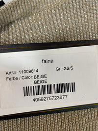B-WARE FAINA DAMEN SWEATSHIRT Gr. XS/S Farbe Beige