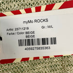 B-WARE MYMO ROCKS DAMEN PULLOVER Gr. M/L Farbe Beige