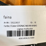 B-WARE FAINA DAMEN KLEID Gr. XL Farbe COGNAC MEHRFARBIG