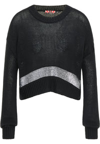 B-WARE MYMO ROCKS DAMEN SWEATSHIRT Gr. M/L Farbe Schwarz