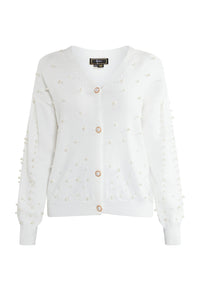 B-WARE FAINA DAMEN STRICKJACKE GR.M/L FARBE WEISS