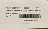 B-WARE DREIMASTER VINTAGE DAMEN MANTEL Gr. S Farbe Weiss
