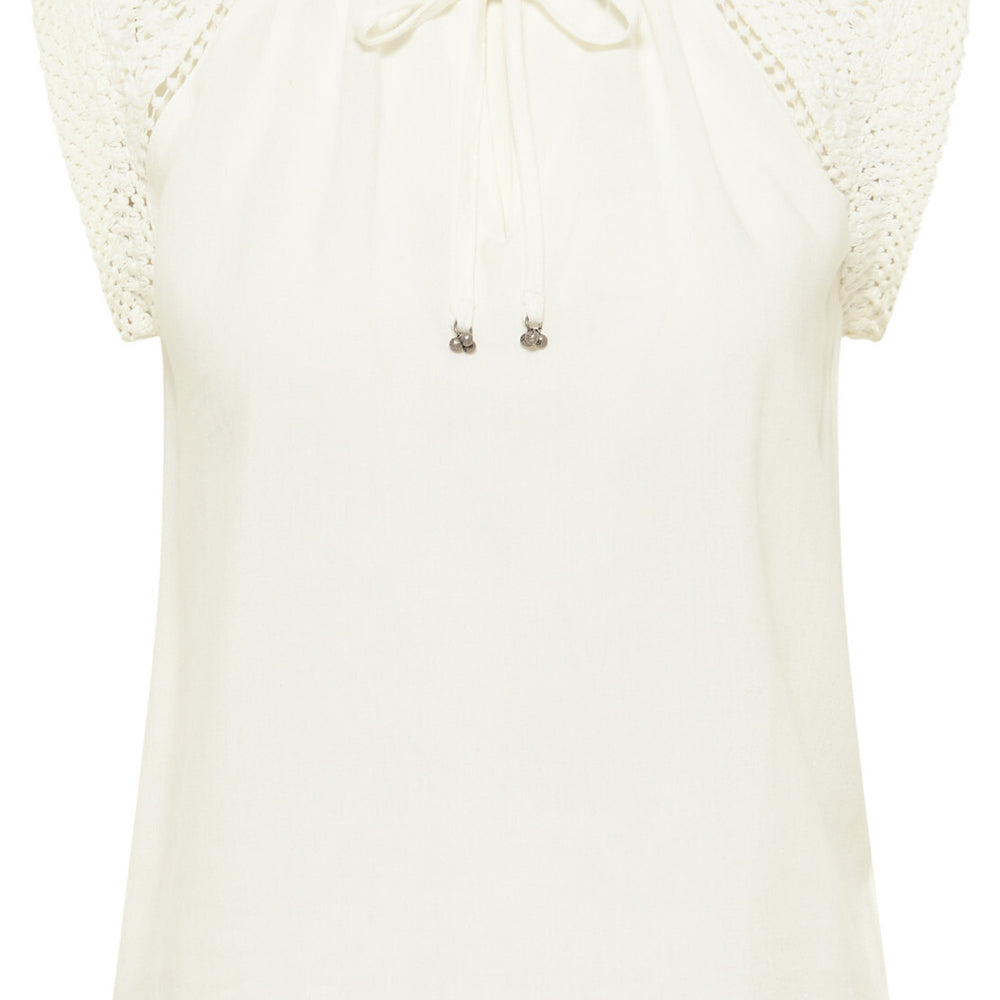 B-WARE DREIMASTER VINTAGE DAMEN BLUSE Gr.M Farbe Wollweiss